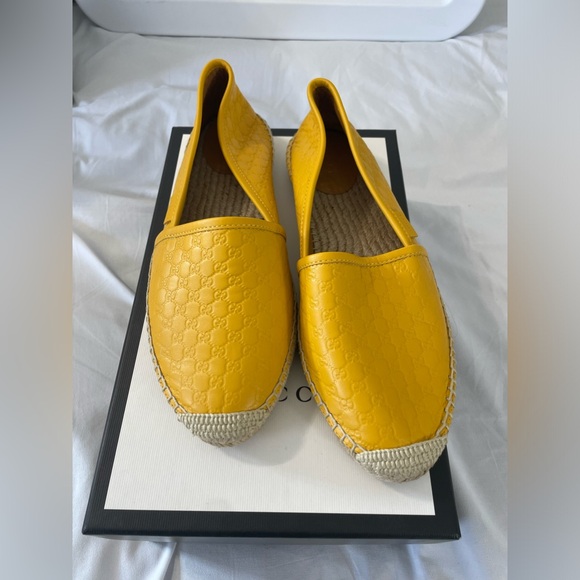 Gucci MicroGuccissima soft espadrille size 39.5 new buttercup - Picture 9 of 16